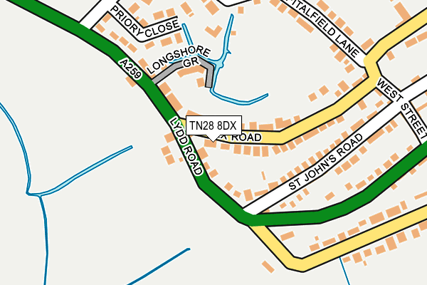 TN28 8DX map - OS OpenMap – Local (Ordnance Survey)