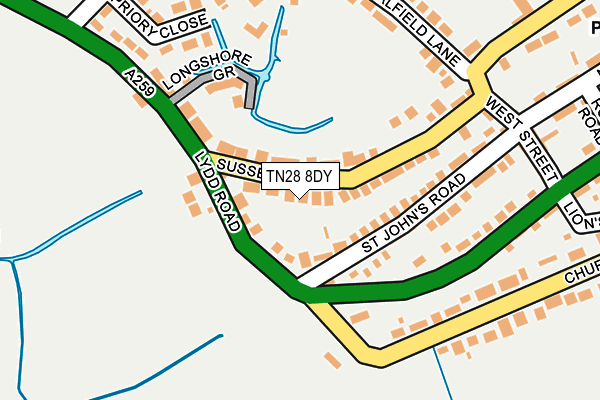 TN28 8DY map - OS OpenMap – Local (Ordnance Survey)