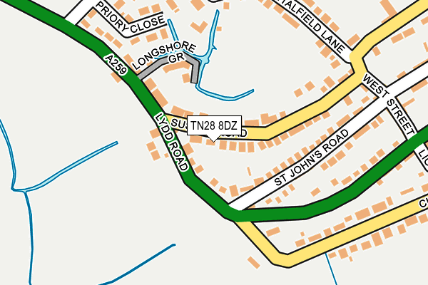 TN28 8DZ map - OS OpenMap – Local (Ordnance Survey)