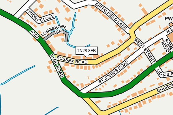 TN28 8EB map - OS OpenMap – Local (Ordnance Survey)
