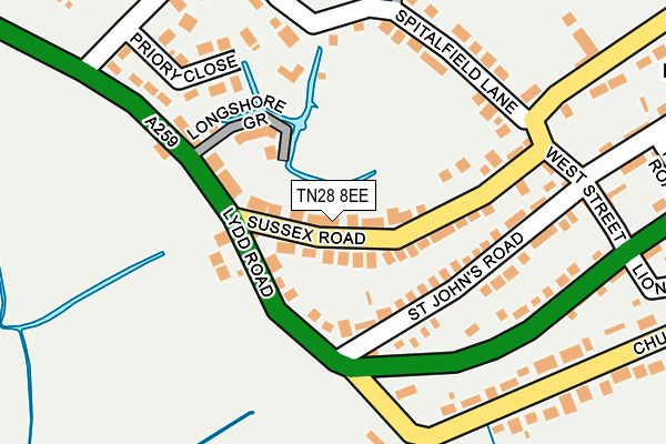 TN28 8EE map - OS OpenMap – Local (Ordnance Survey)