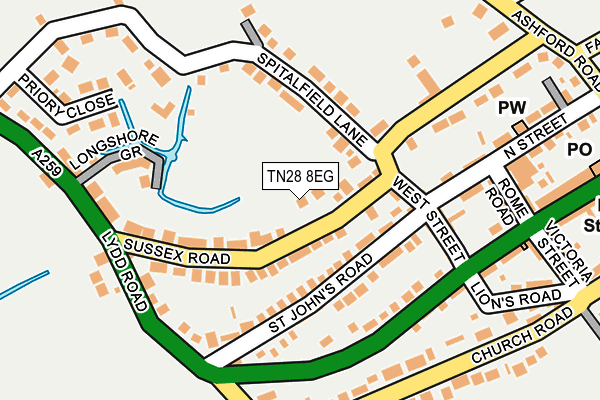 TN28 8EG map - OS OpenMap – Local (Ordnance Survey)
