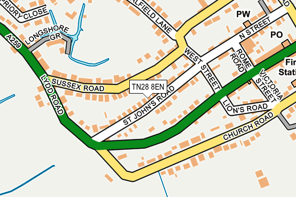TN28 8EN map - OS OpenMap – Local (Ordnance Survey)