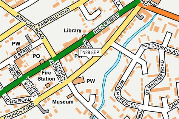 TN28 8EP map - OS OpenMap – Local (Ordnance Survey)