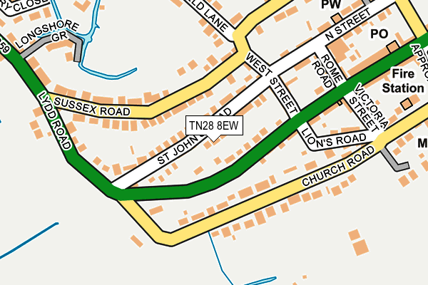 TN28 8EW map - OS OpenMap – Local (Ordnance Survey)