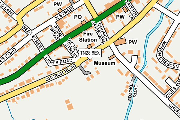 TN28 8EX map - OS OpenMap – Local (Ordnance Survey)