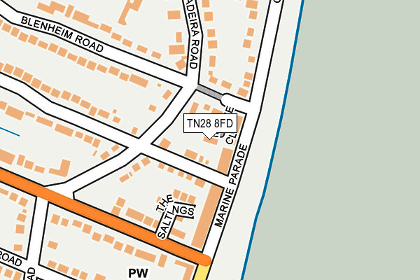 TN28 8FD map - OS OpenMap – Local (Ordnance Survey)