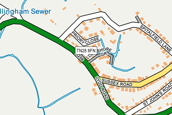 TN28 8FN map - OS OpenMap – Local (Ordnance Survey)