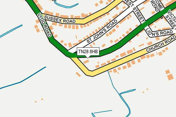 TN28 8HB map - OS OpenMap – Local (Ordnance Survey)