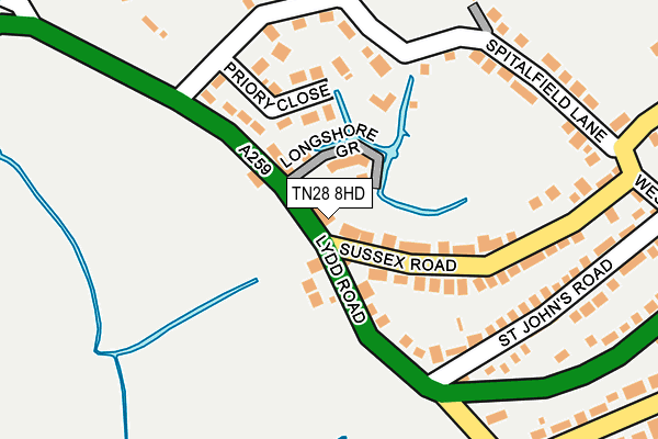 TN28 8HD map - OS OpenMap – Local (Ordnance Survey)
