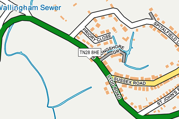 TN28 8HE map - OS OpenMap – Local (Ordnance Survey)