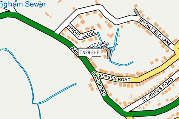 TN28 8HF map - OS OpenMap – Local (Ordnance Survey)