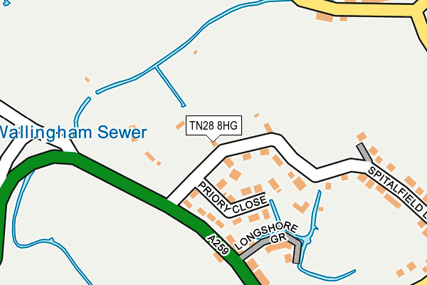 TN28 8HG map - OS OpenMap – Local (Ordnance Survey)