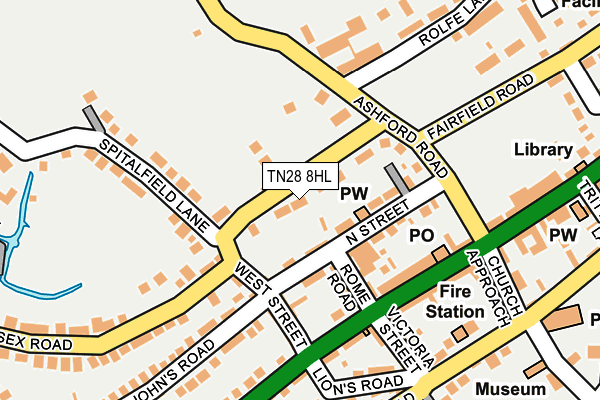 TN28 8HL map - OS OpenMap – Local (Ordnance Survey)