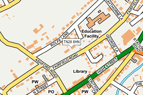 TN28 8HN map - OS OpenMap – Local (Ordnance Survey)