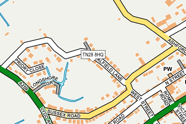 TN28 8HQ map - OS OpenMap – Local (Ordnance Survey)