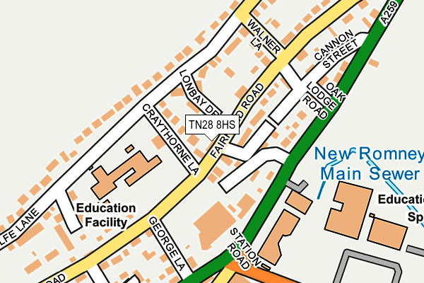 TN28 8HS map - OS OpenMap – Local (Ordnance Survey)