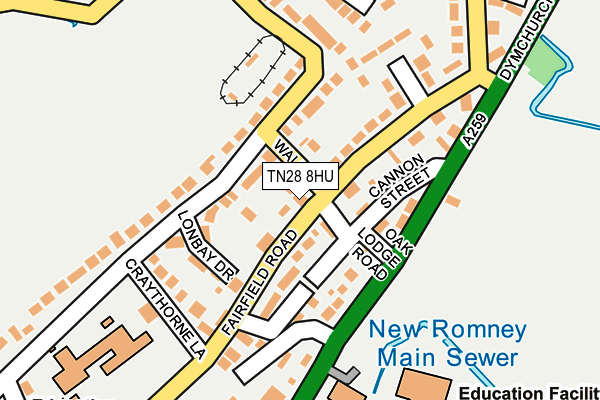 TN28 8HU map - OS OpenMap – Local (Ordnance Survey)