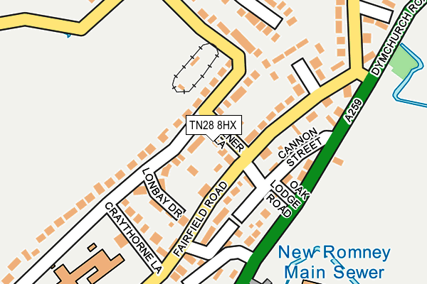 TN28 8HX map - OS OpenMap – Local (Ordnance Survey)