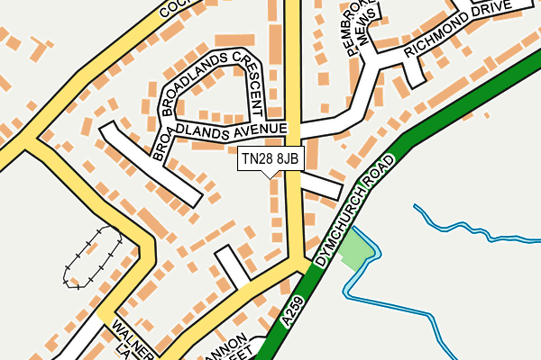 TN28 8JB map - OS OpenMap – Local (Ordnance Survey)