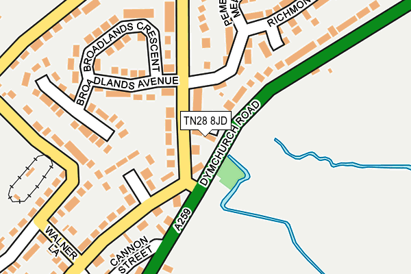 TN28 8JD map - OS OpenMap – Local (Ordnance Survey)