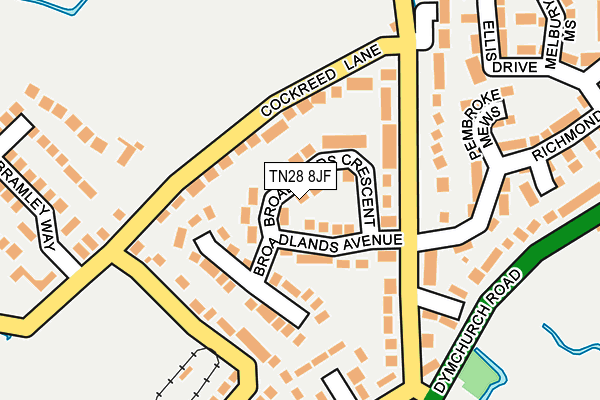 TN28 8JF map - OS OpenMap – Local (Ordnance Survey)