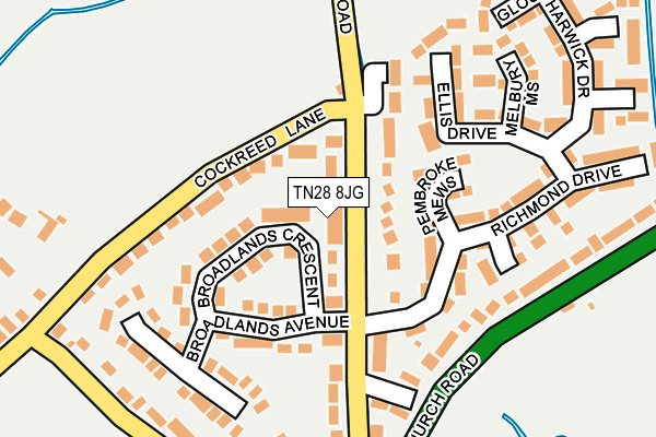 TN28 8JG map - OS OpenMap – Local (Ordnance Survey)