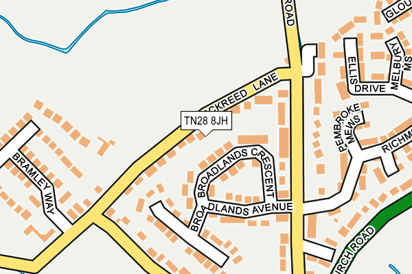 TN28 8JH map - OS OpenMap – Local (Ordnance Survey)