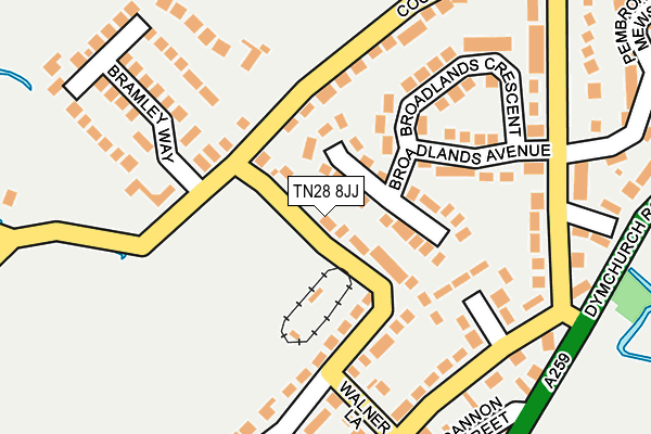 TN28 8JJ map - OS OpenMap – Local (Ordnance Survey)