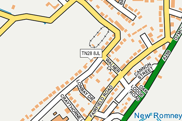 TN28 8JL map - OS OpenMap – Local (Ordnance Survey)
