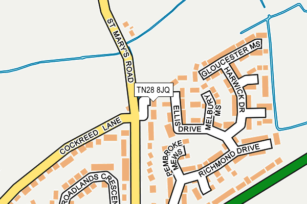 TN28 8JQ map - OS OpenMap – Local (Ordnance Survey)
