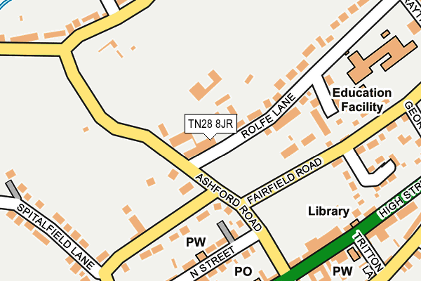 TN28 8JR map - OS OpenMap – Local (Ordnance Survey)