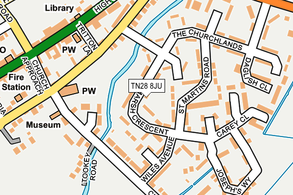 TN28 8JU map - OS OpenMap – Local (Ordnance Survey)