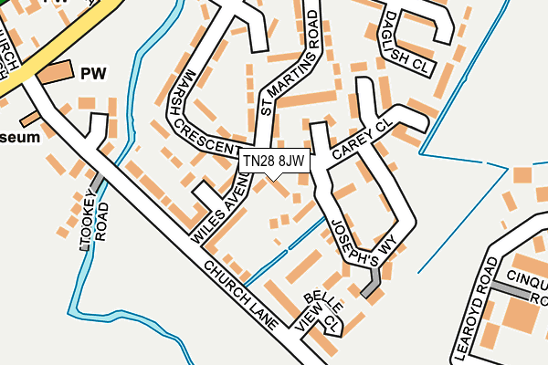 TN28 8JW map - OS OpenMap – Local (Ordnance Survey)