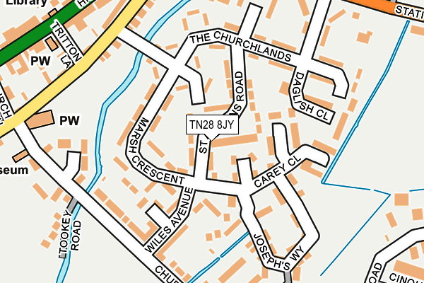 TN28 8JY map - OS OpenMap – Local (Ordnance Survey)