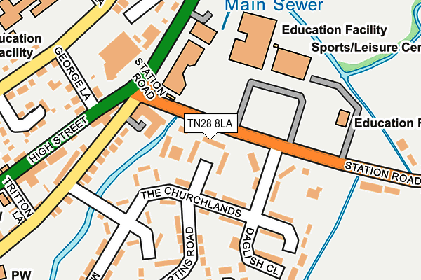 TN28 8LA map - OS OpenMap – Local (Ordnance Survey)