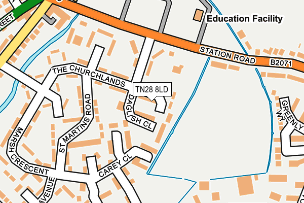 TN28 8LD map - OS OpenMap – Local (Ordnance Survey)