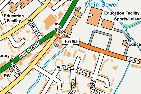 TN28 8LF map - OS OpenMap – Local (Ordnance Survey)