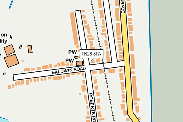 TN28 8PA map - OS OpenMap – Local (Ordnance Survey)