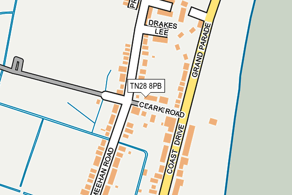 TN28 8PB map - OS OpenMap – Local (Ordnance Survey)