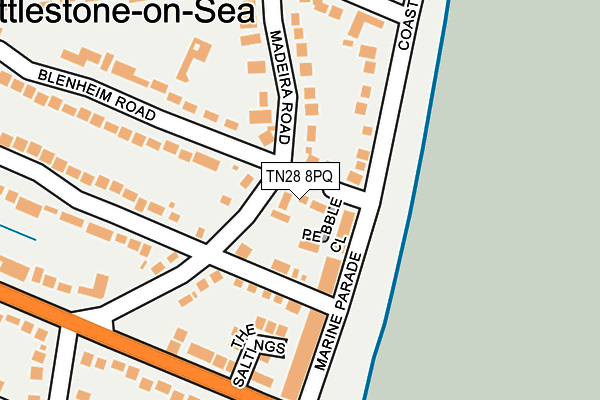TN28 8PQ map - OS OpenMap – Local (Ordnance Survey)