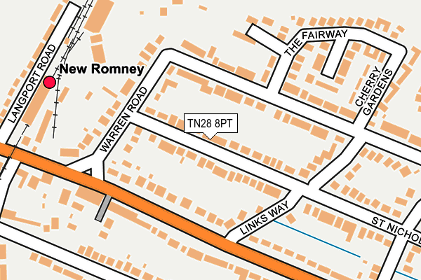 TN28 8PT map - OS OpenMap – Local (Ordnance Survey)