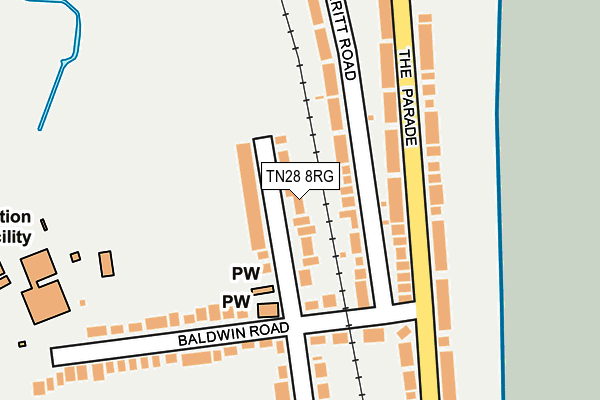 TN28 8RG map - OS OpenMap – Local (Ordnance Survey)