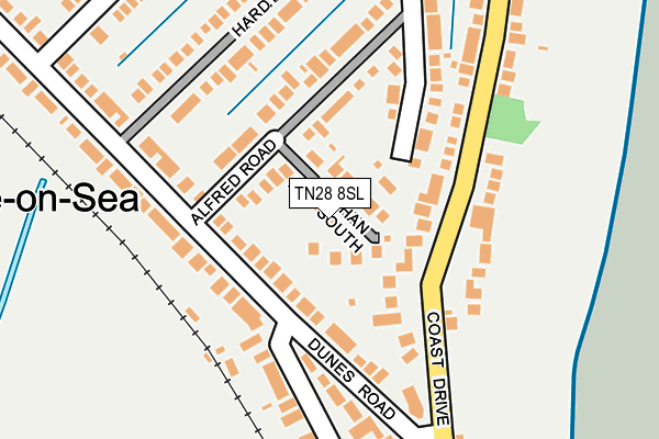 TN28 8SL map - OS OpenMap – Local (Ordnance Survey)