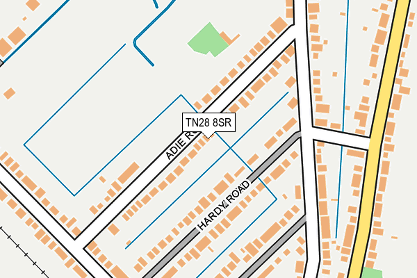 TN28 8SR map - OS OpenMap – Local (Ordnance Survey)