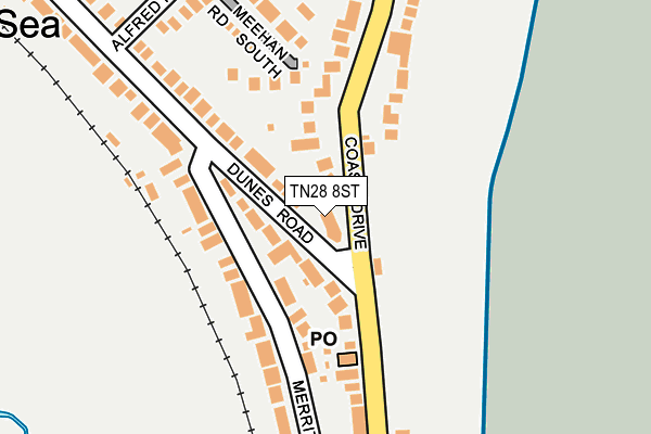 TN28 8ST map - OS OpenMap – Local (Ordnance Survey)