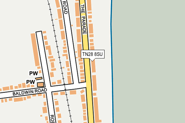 TN28 8SU map - OS OpenMap – Local (Ordnance Survey)