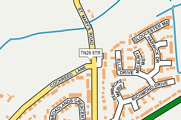 TN28 8TR map - OS OpenMap – Local (Ordnance Survey)