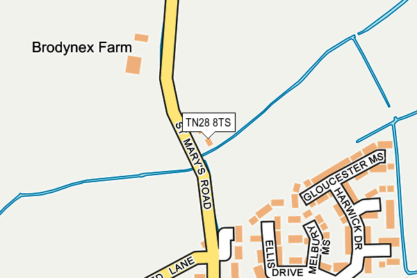 TN28 8TS map - OS OpenMap – Local (Ordnance Survey)