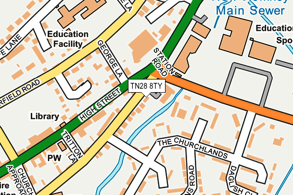 TN28 8TY map - OS OpenMap – Local (Ordnance Survey)